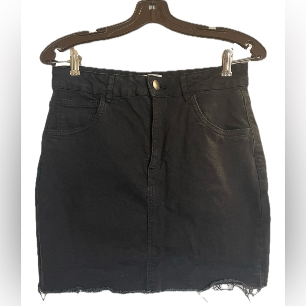 Cotton On - Black Denim Mini Skirt